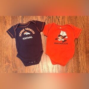 NFL Denver Broncos Infant Bodysuit Set - Navy & Orange